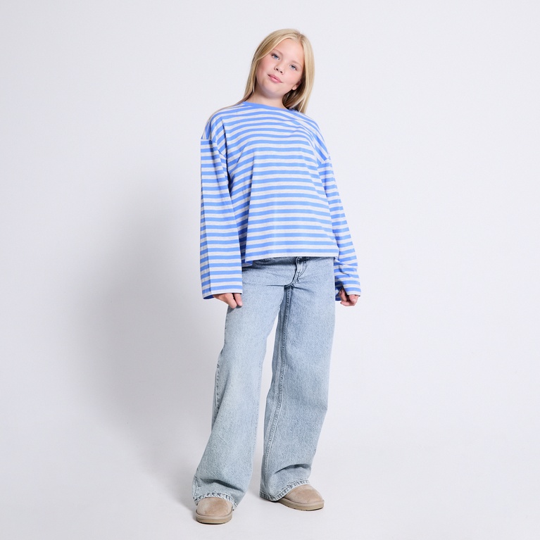 Striped longsleeve tee "Ammie star" Blue